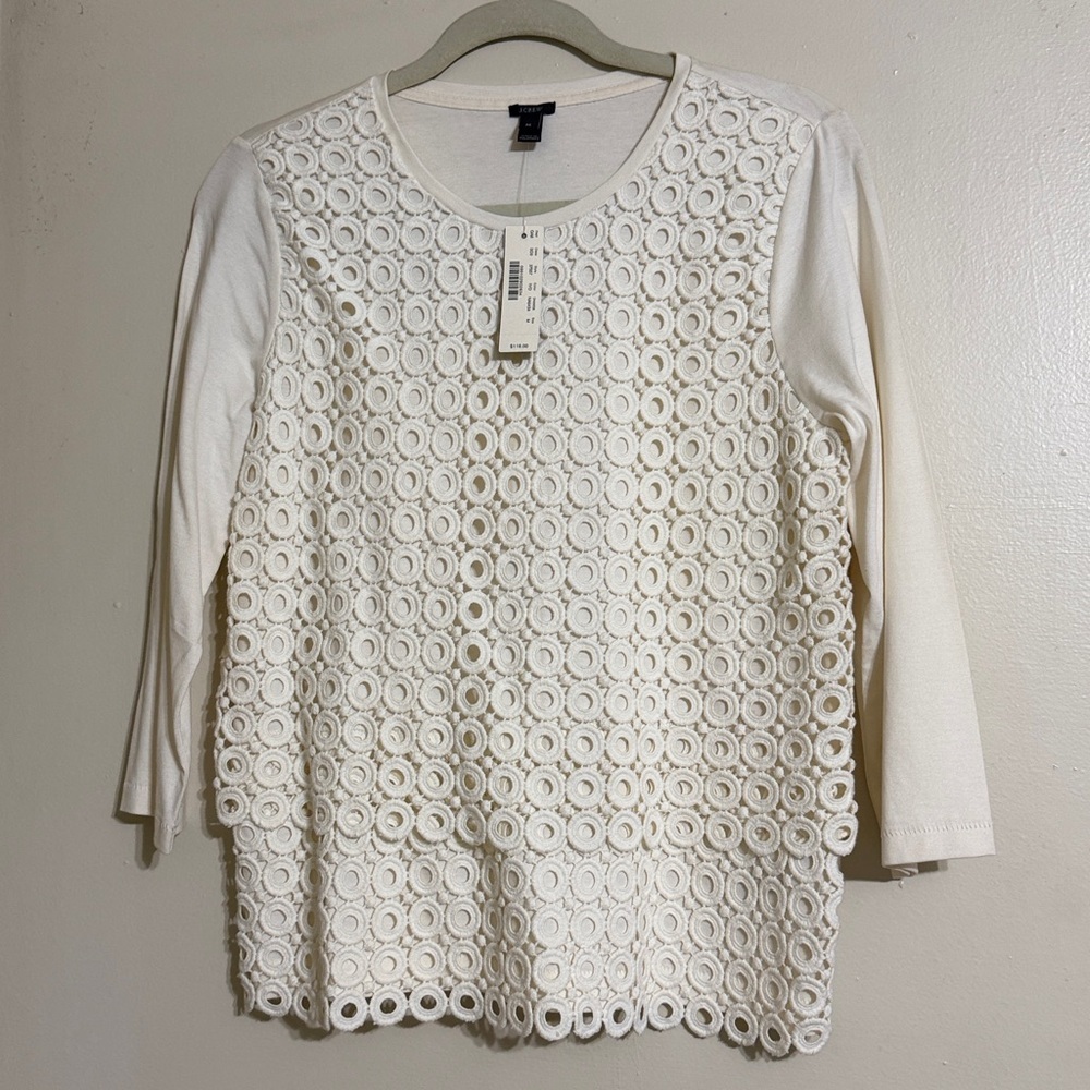 J Crew eyelet top